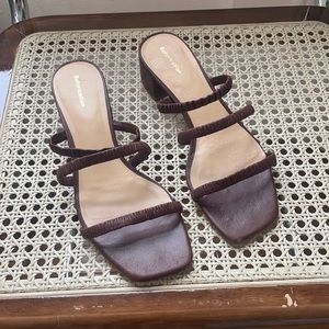 Reformation Assunta Strappy Block Heel Mule, 7